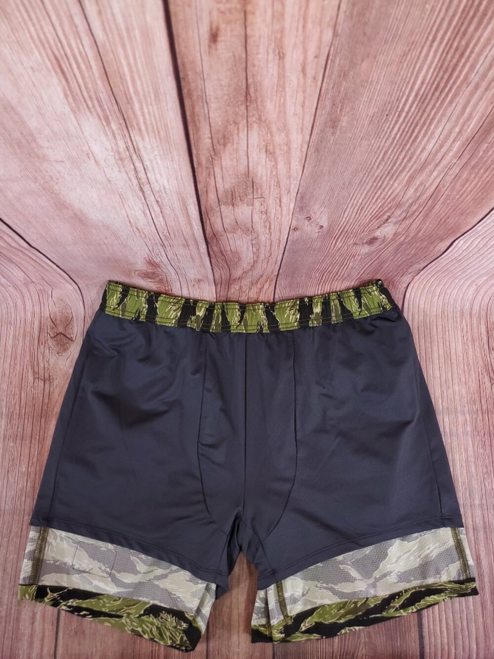 Zero Foxtrot Mens 2XL Tiger Stripe Camo Athletic Shorts Lined Tactical Workout - Picture 3 of 13